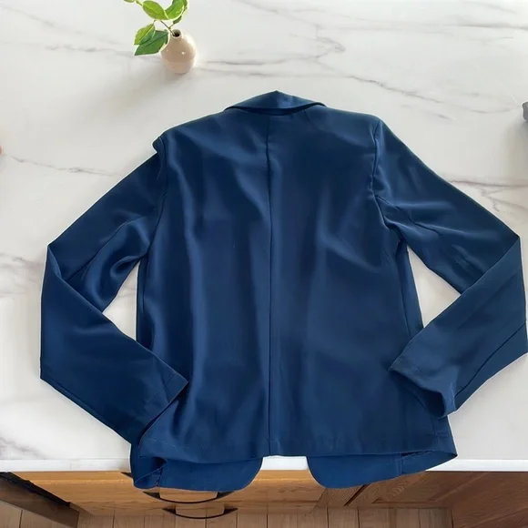 Ashley Navy Blue Polyester Jacket - Picture 6 of 7